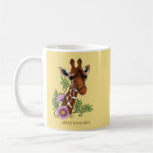 Mug Giraffe Fleurs de Portrait Jaunes (Gauche)