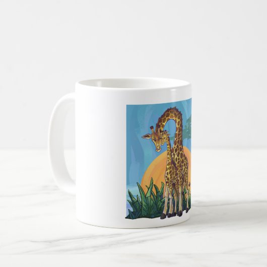 Mug Giraffe maman et bébé (Devant gauche)