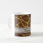 Mug Giraffe Merci animal sauvage (Devant gauche)