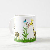 Mug Giraffe mignonne dans la confiture de jardin (Devant gauche)