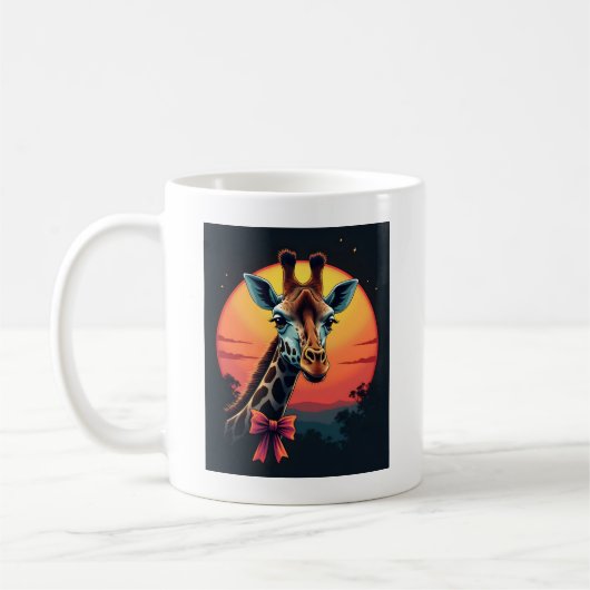 Mug Giraffe Neck Like a Rollercoaster Run Funny Retro  (Gauche)