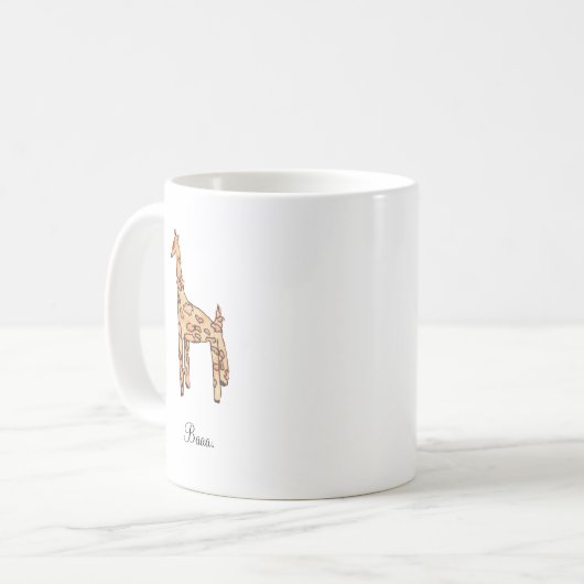 Mug Giraffe personnalisée (Devant gauche)