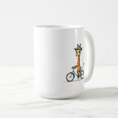 Mug Giraffe Riding a Bicycle - Crayon à main (Devant droit)