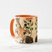 Mug Giraffe Romantique - Messieurs - Ajouter Votre Tex (Devant gauche)