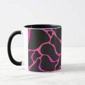 Mug Giraffe rose chaude et noire (Gauche)