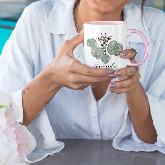 Mug Giraffe Safari Animal Botanique Anniversaire