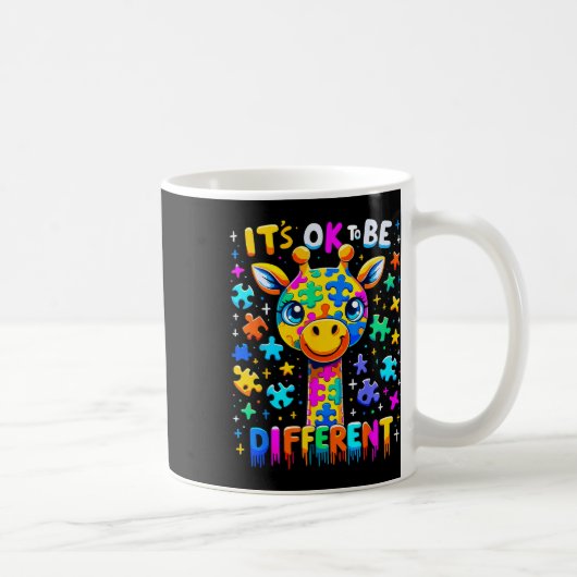 Mug Giraffe Sensibilisation sur l'autisme C'est OK d'ê (Droite)