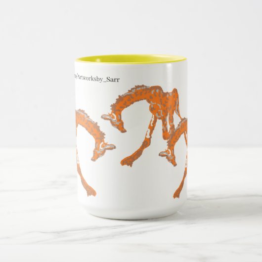 Mug : Giraffes se battant (Centre)