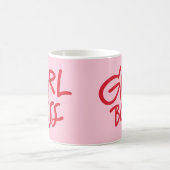 Mug Girl Boss Bold Typography Red & Pink Feminine (Centre)