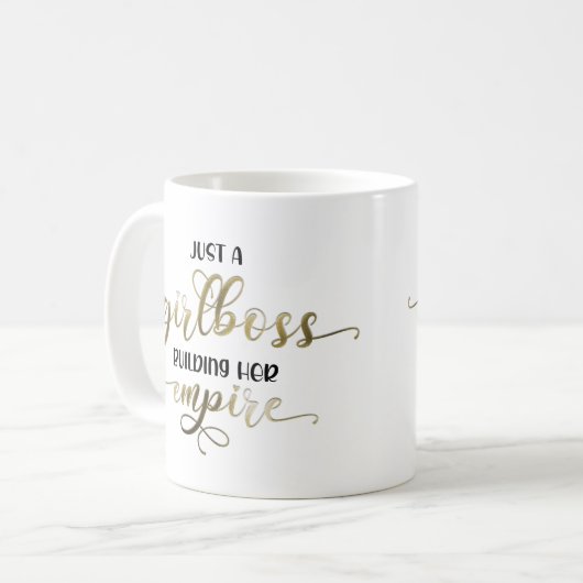 Mug Girl Boss Construisant Son Empire Gold Script (Devant gauche)
