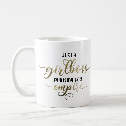 Mug Girl Boss Construisant Son Empire Gold Script (Gauche)