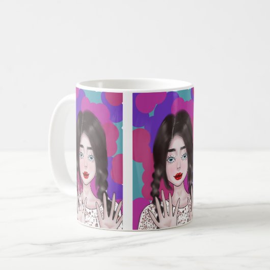 Mug Girl Drawing (Devant gauche)