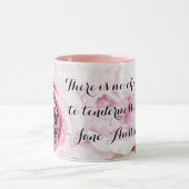 Mug Girl Jane Austen Emma Citation de livre Rose Rose  (Centre)