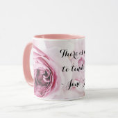 Mug Girl Jane Austen Emma Citation de livre Rose Rose  (Devant gauche)