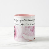 Mug Girl Jane Austen Emma Citation de livre Rose Rose  (Centre)