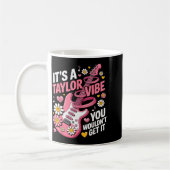 Mug Girl Retro Taylor First Name D Groovy 70's 80's  (Gauche)