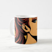 Mug Girl Stoner | Comic book pop art | Smoking lovers (Devant gauche)