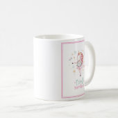 Mug Girl Unicorn rose Ballerina | J'Ods Rainbows (Devant droit)