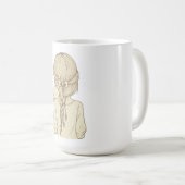 Mug Girl with Braid and Cat Illustration – Soft Pastel (Devant droit)