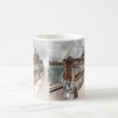 Mug Girl with Opera house à Sydney. (Centre)