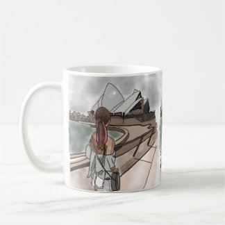 Mug Girl with Opera house à Sydney.