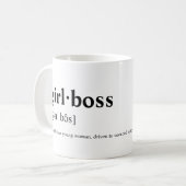 Mug Girlboss - signification de dictionnaire (Devant gauche)