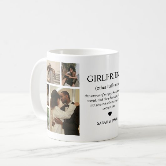 Mug Girlfriend Definition Photo Collage (Devant gauche)