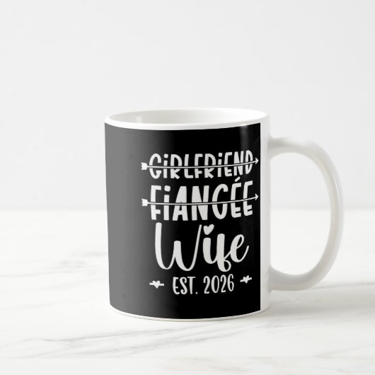 Mug Girlfriend Fiance Wife 2026 Just Married Wedding H (Droite)
