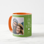 Mug Girlfriend Love You Photos Modern Green C111 Blanc (Devant gauche)
