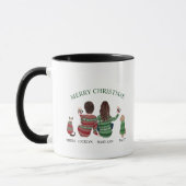 Mug Girlfriends, Sisters Dog Cat Home for Christmas (Gauche)
