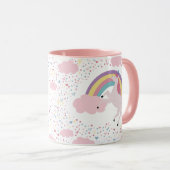 Mug Girls Rose Unicorn Rainbow Sparkle (Devant droit)