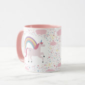 Mug Girls Rose Unicorn Rainbow Sparkle (Devant gauche)