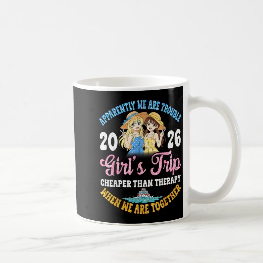 Mug Girls Trip Hilarious Friends Fun Boat Ocean Travel (Droite)