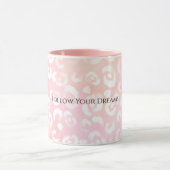 Mug Girly Blush Pink White Leopard Animal (Centre)