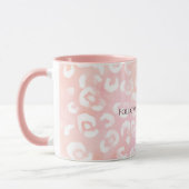 Mug Girly Blush Pink White Leopard Animal  (Gauche)