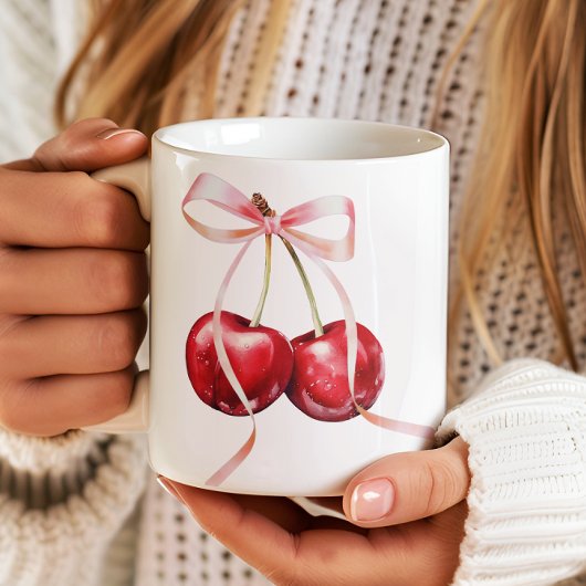 Mug Girly Coquette Cherry