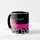 Mug Girly Giraffe Imprimer Cute rose Pompes Chaussures (Devant gauche)
