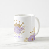 Mug Girly Lavender Gold Crown Royal Princesse (Devant droit)
