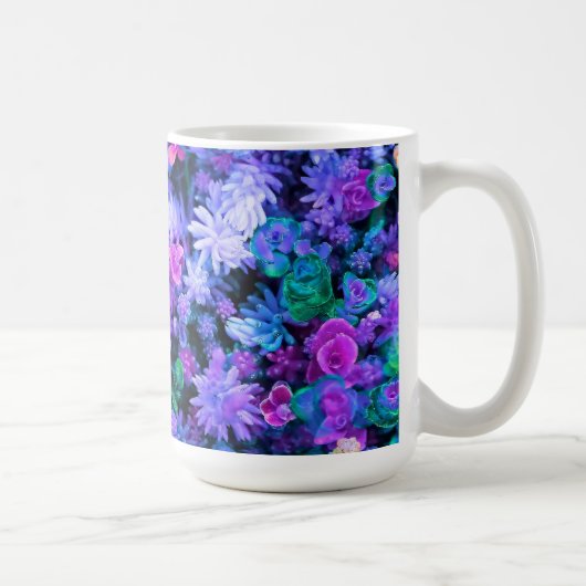 Mug Girly Pink and Purple Floral Succulents (Droite)