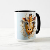Mug Girrafe dans un mur (Devant droit)
