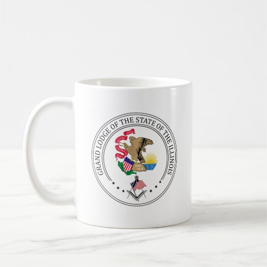 Mug Gîte de franc-maçonnerie de l'état de l'Illinois (Gauche)