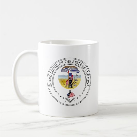 Mug Gîte de franc-maçonnerie de l'État de l'Iowa (Gauche)