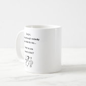 Mug Gitf drôle de plaisanterie d'humour de psychologue (Devant gauche)
