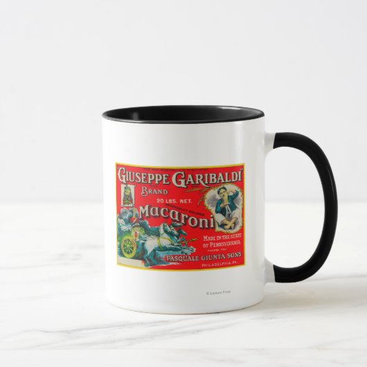 Mug Giuseppe Garibaldi Macaroni Étiquette (Droite)