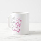 Mug Give Breast Cancer The Boot Pink Ribbon Awareness (Devant gauche)