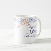 Mug Give Thanksgiving Floral Calligraphy Art (Devant droit)