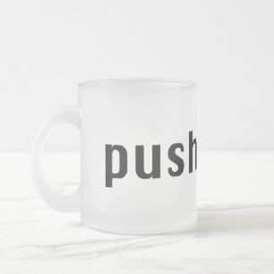 mug givré en bois push