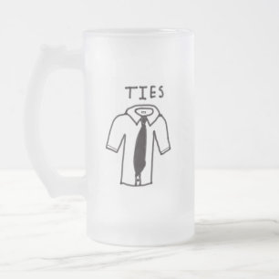 Mug givrée avec chemise noire et blanche avec logo