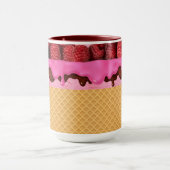 Mug Glace à la fraise avec cône de gaufre (Centre)