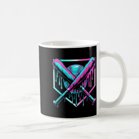Mug Glace Baseball Drip Plaque Domicile Bats Cool Pour (Droite)